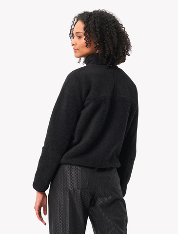 pinqponq • fleece jacket women • peat black
