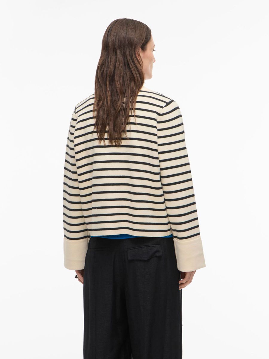 ROULUCILLE STRIPE ZIP L/S CARDIGAN