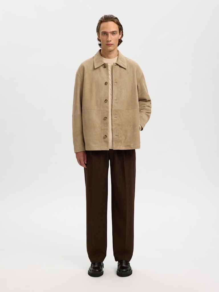 Leder-Overshirt Rory