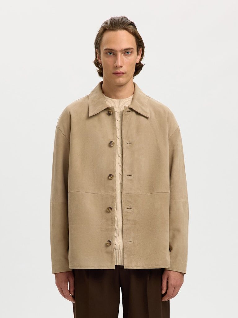 Leder-Overshirt Rory