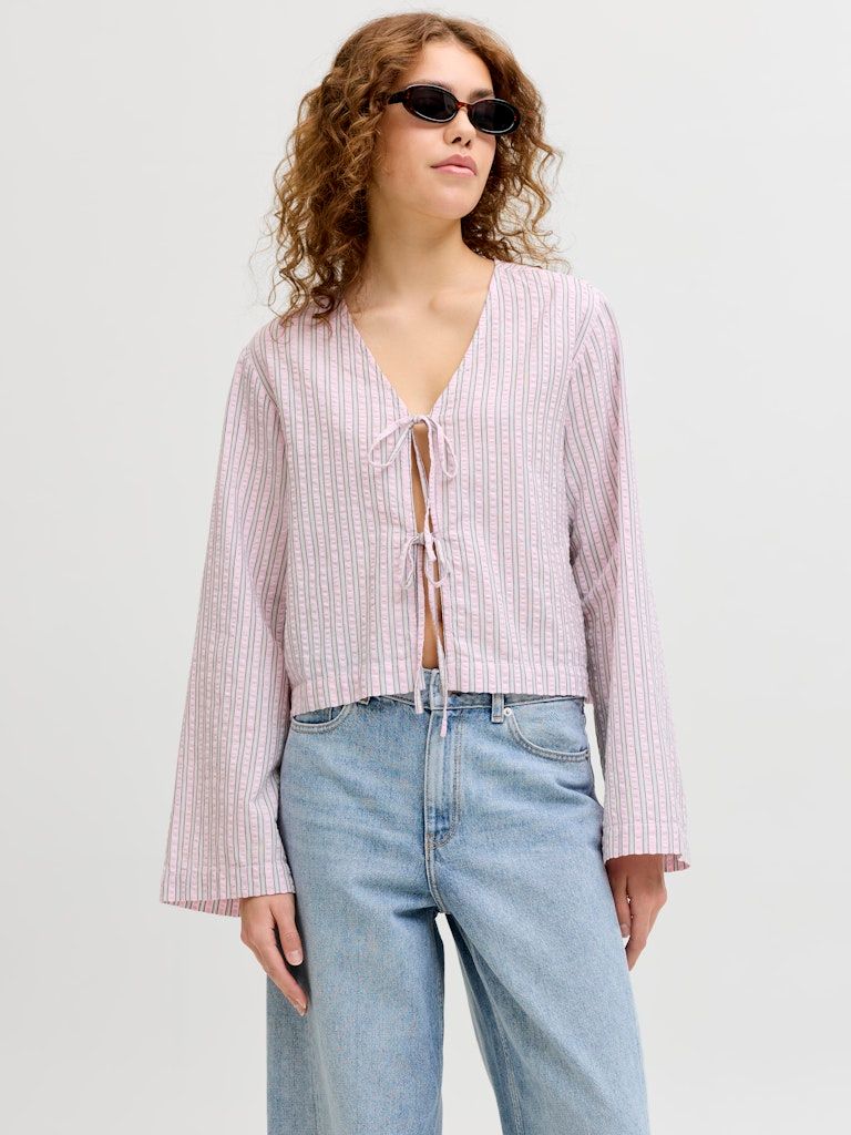 Bluse mit Schlaufen - ZOE SEERSUCKER