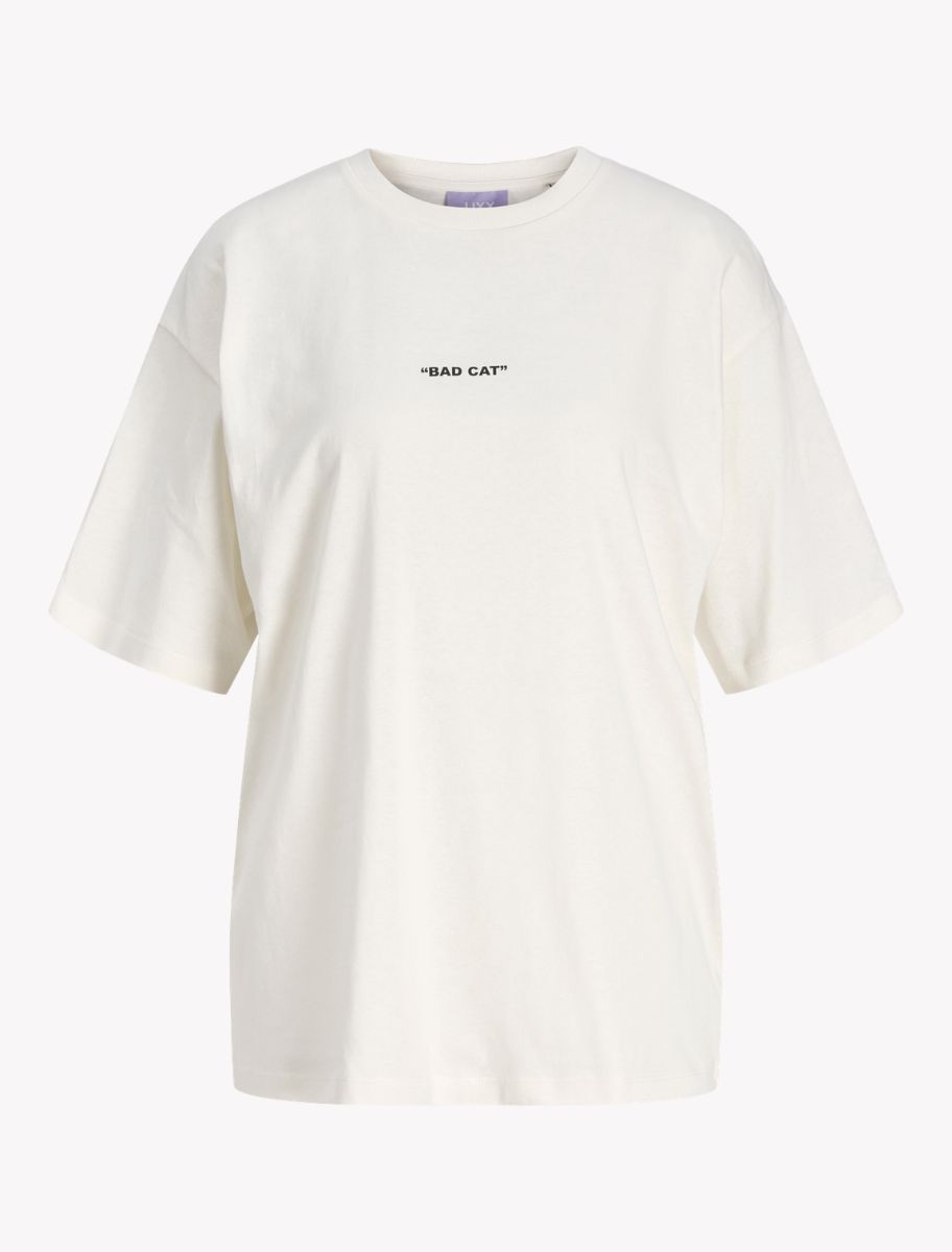 'Bad Cat' Print T-Shirt  - MILLOW