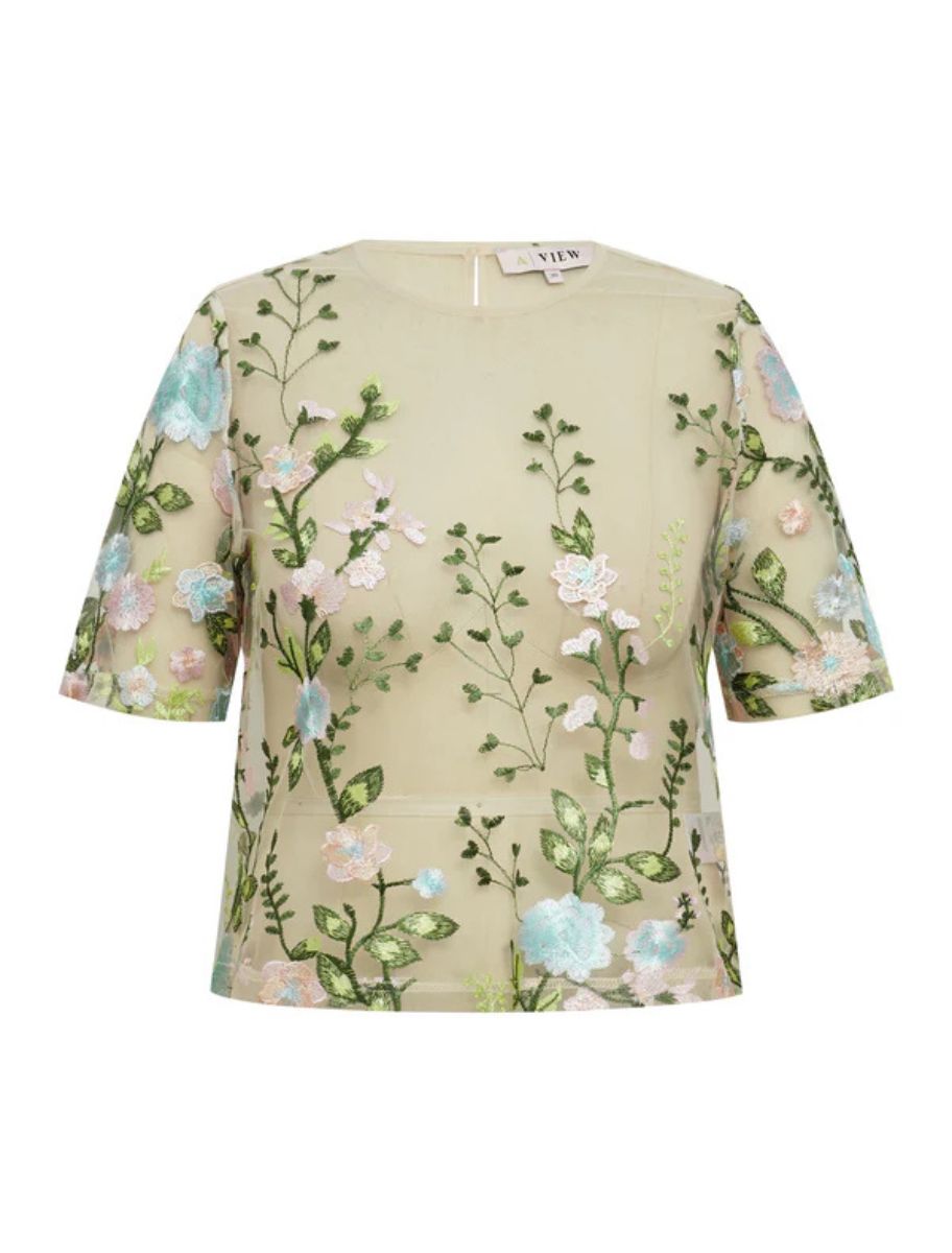 Transparente Bluse - Fuschia