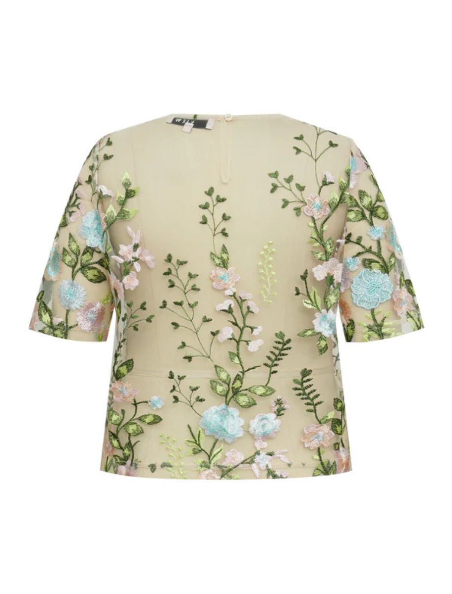 Transparente Bluse - Fuschia