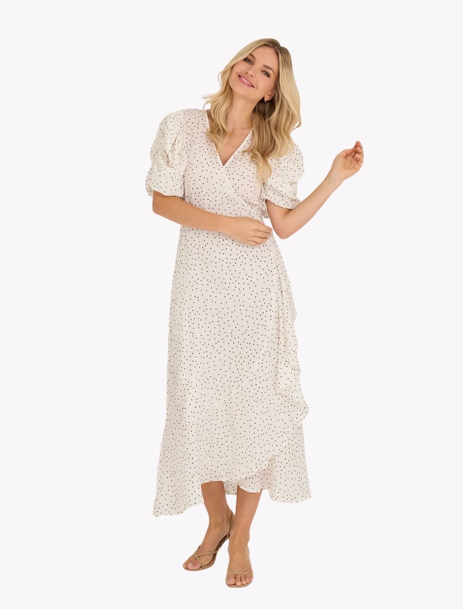Pünktchen Wickel-Kleid - Sinda Dot