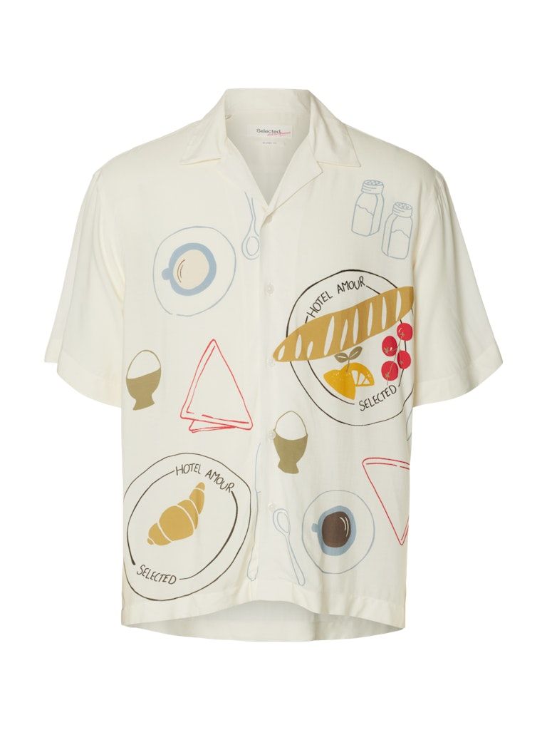 Oversized Kurzarmhemd mit Print - RLXHOTEL AMOUR PRINT