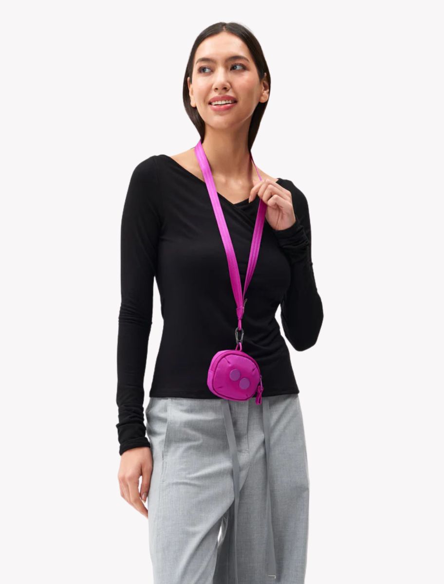 MINI POUCH - Crinkle Fuchsia