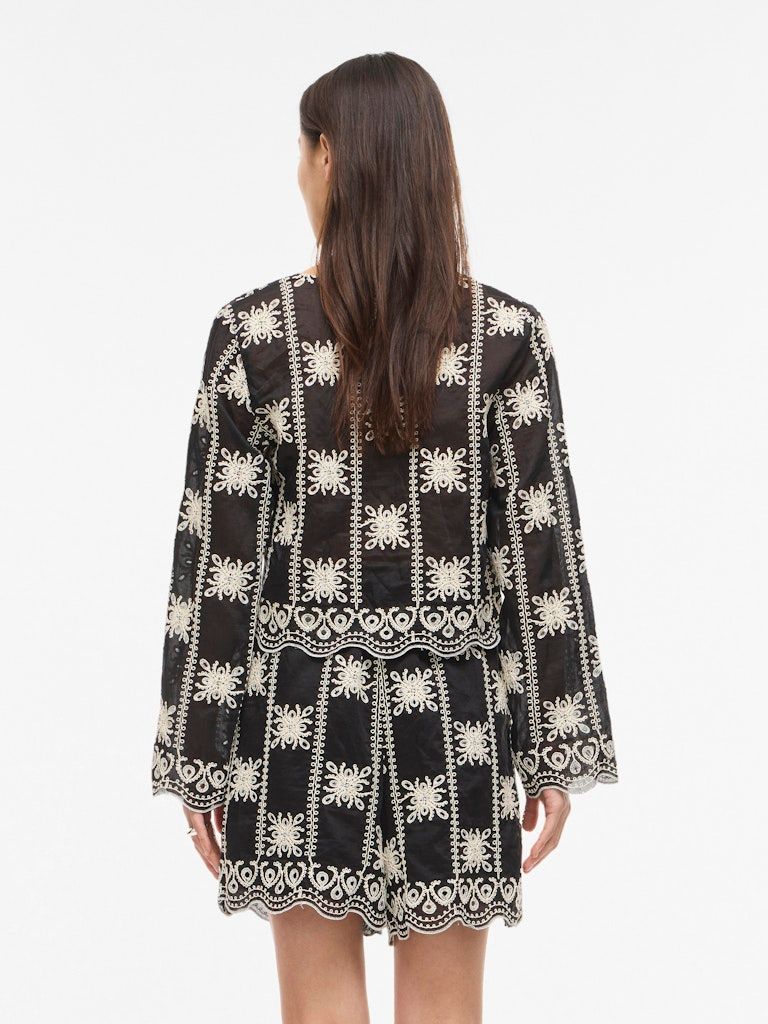 Bluse mit Lochmuster - NALA