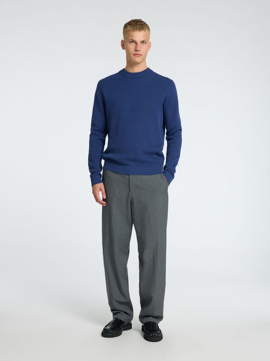 SLHDANE LS KNIT STRUCTURE CREW NECK