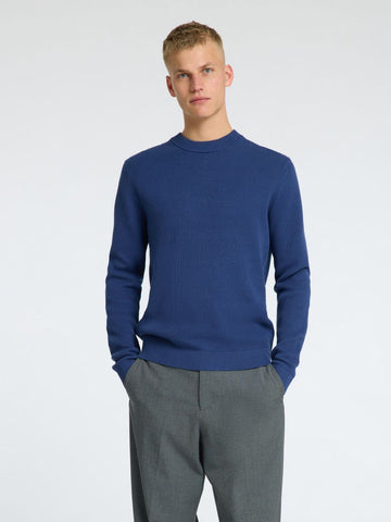 SLHDANE LS KNIT STRUCTURE CREW NECK