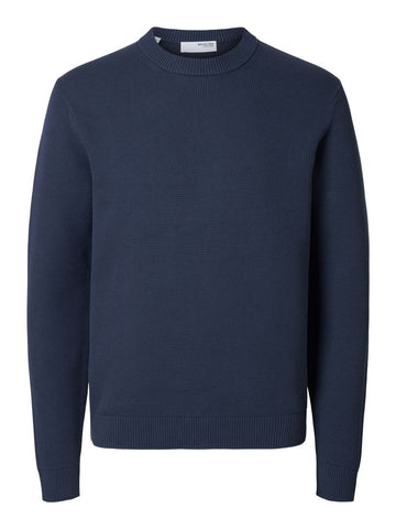 SLHDANE LS KNIT STRUCTURE CREW NECK