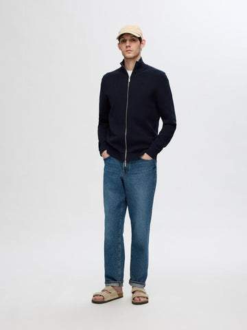 SLHDANE LS KNIT STRUCTURE FULL ZIP