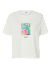 SLFESSENTIAL SS BOXY PRINTED TEE