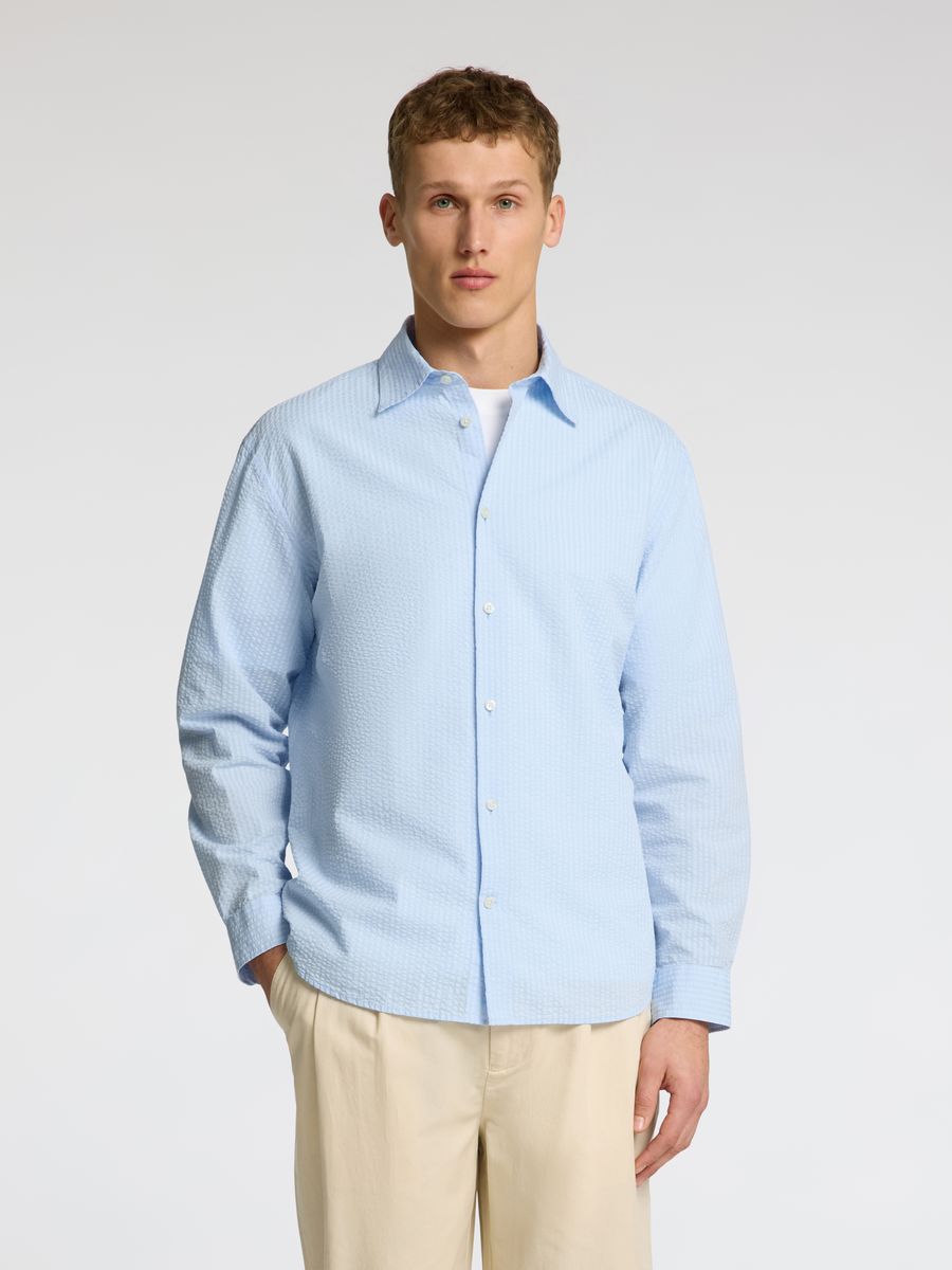 SLHRELAXDEREK SEERSUCKER LS SHIRT