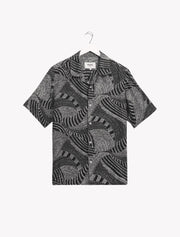DIDCOT SS SHIRT | DOTTED SWIRL | NAVY / ECRU