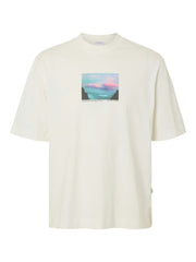 SLHRELAXVIS PRINT SS O-NECK TEE