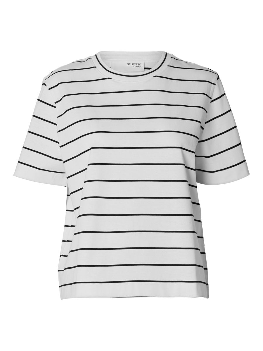 SLFESSENTIAL SS STRIPED BOXY TEE NO