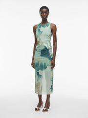 ROUMESSA S/L O-NECK MIDI DRESS