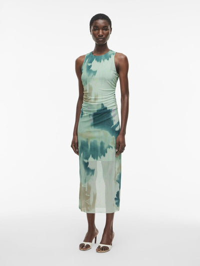 ROUMESSA S/L O-NECK MIDI DRESS