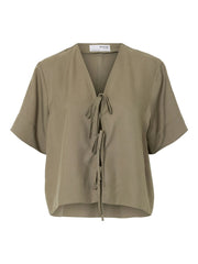 SLFNATUK 2/4 BOXY TIE TOP B