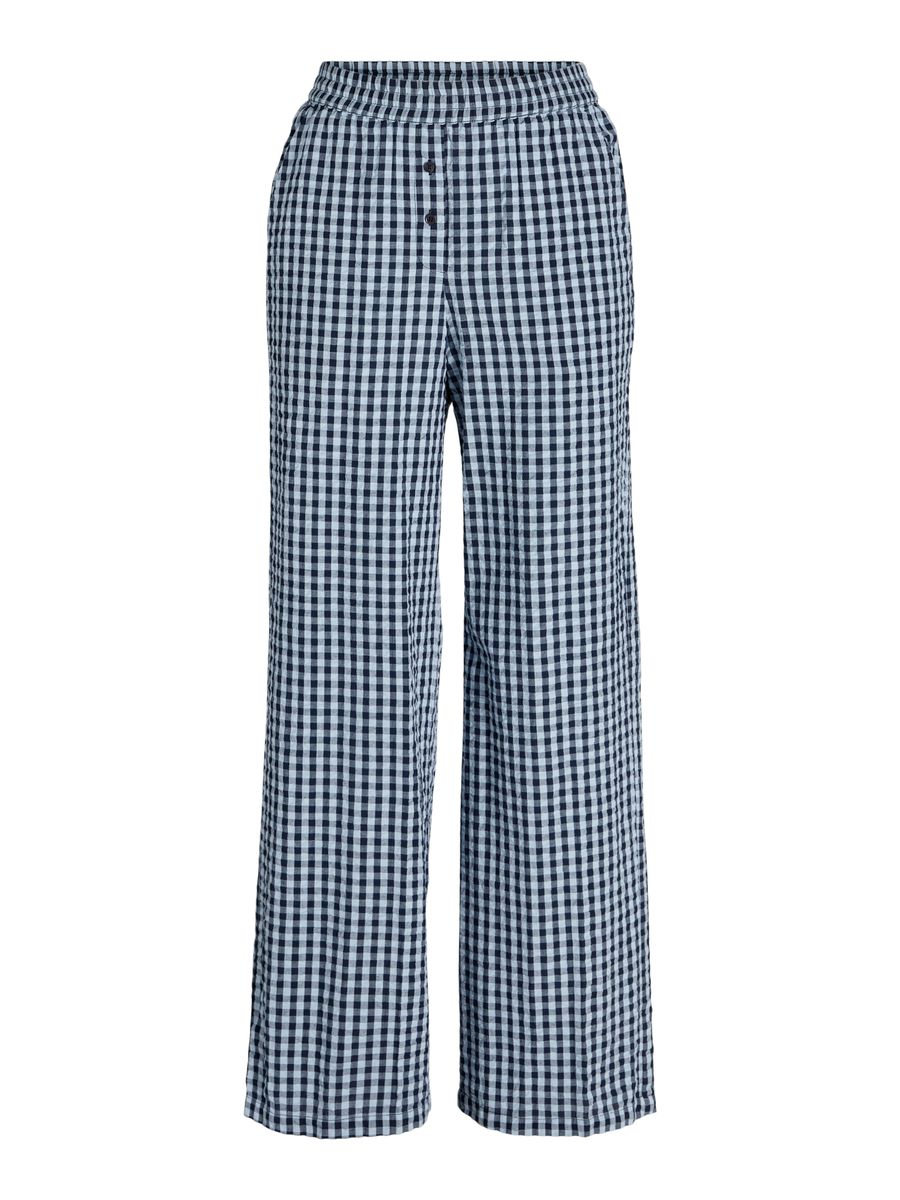 Highwaist Hose aus Seersucker-Stoff - PETRA