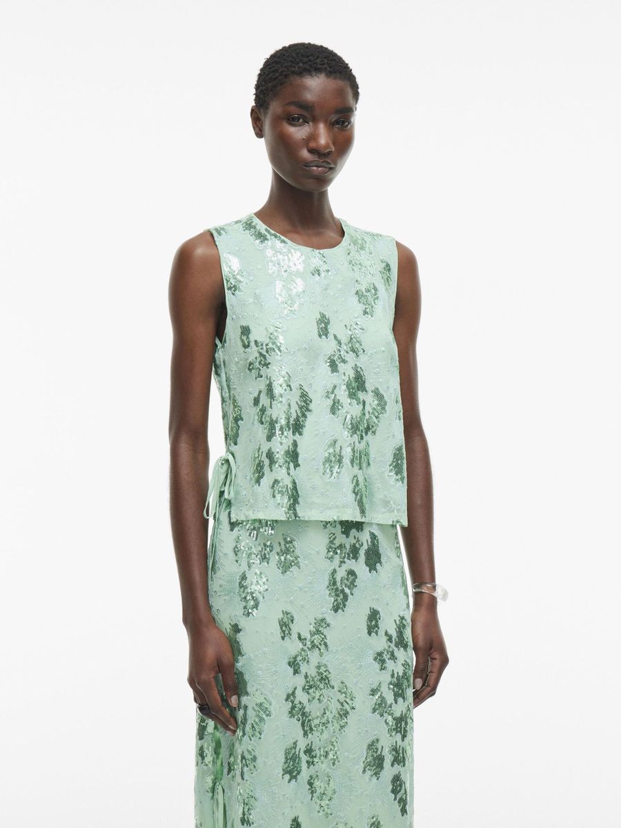 Elegantes Pailletten Top - SEQUIN