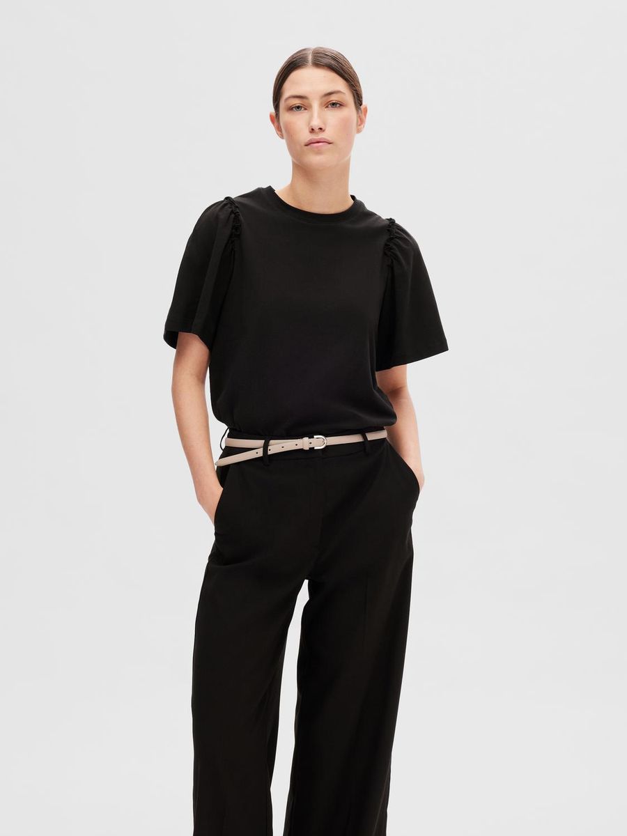 SLFPENELOPE 2/4 RUFFLE TEE NOOS