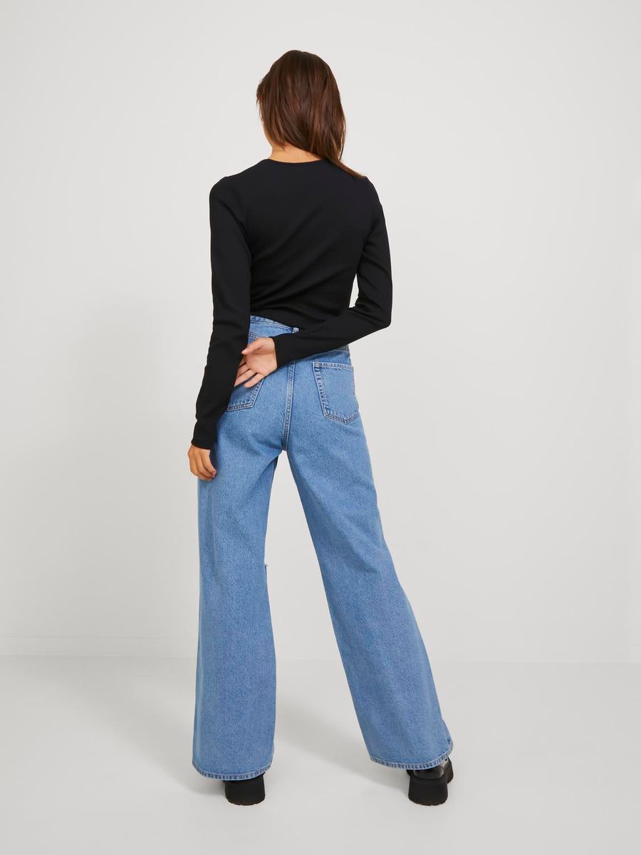 JXFENJA STR LS RIB CROP TOP JRS