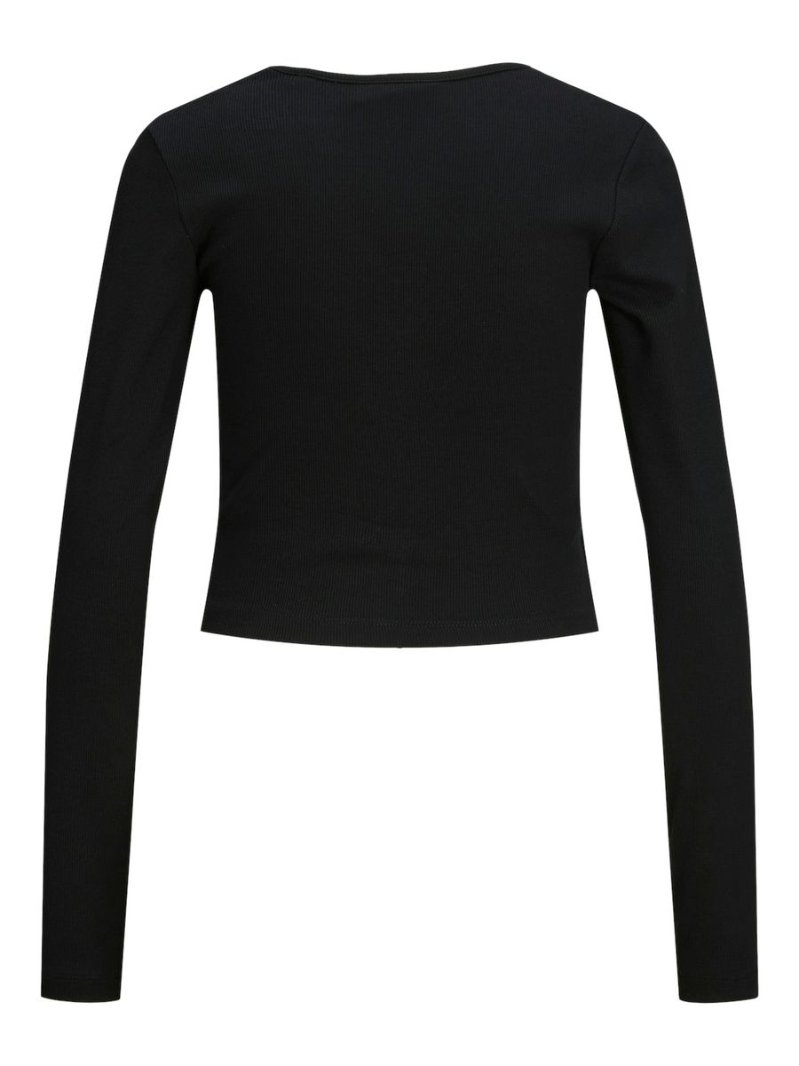 JXFENJA STR LS RIB CROP TOP JRS