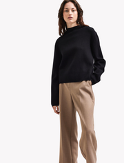 selected femme • merle • weicher pullover mit kleinem stehkragen