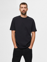 selected homme • relax colman • basic t-shirt mit breiterem kragen