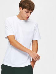 selected homme • relax colman • basic t-shirt mit breiterem kragen