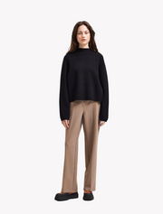 selected femme • merle • weicher pullover mit kleinem stehkragen