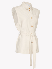 moss copenhagen • joanita • weste mit nadelstreifen