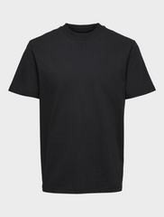 selected homme • relax colman • basic t-shirt mit breiterem kragen