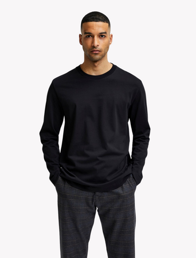 selected homme • relax colman • basic longsleeve aus organic cotton