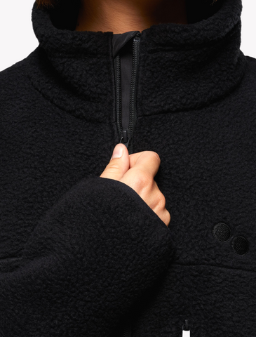 pinqponq • fleece jacket men • peat black