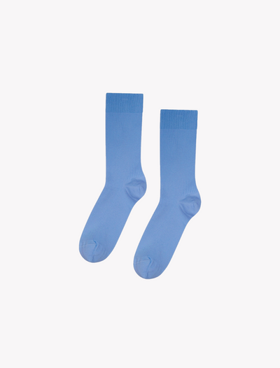 colorful standard • organic socks women • sky blue
