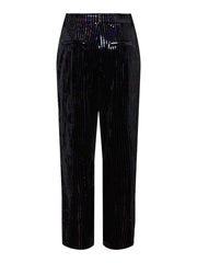 YASELIVA SEQUIN HW STRAIGHT PANT -
