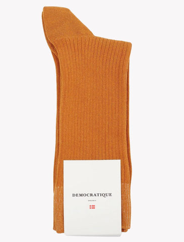 Democratique  Socks Originals Fine Rib Honey Orange
