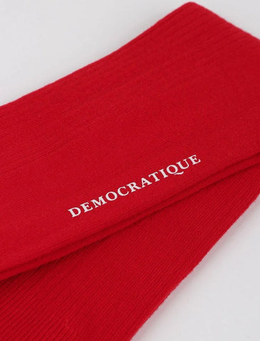 Democratique Socks Originals Fine Rib Mailbox Red